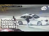Woman hit by car during street takeover in Landover; man faces charges