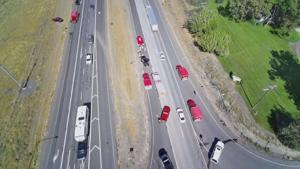3-car crash on Highway 395 and Crestloch Road, several injured