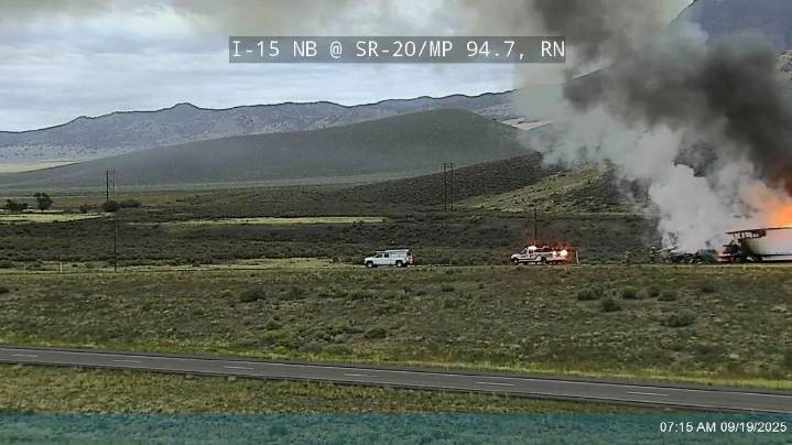 UHP: Driver critically injured after semi hauling candles catches fire on I