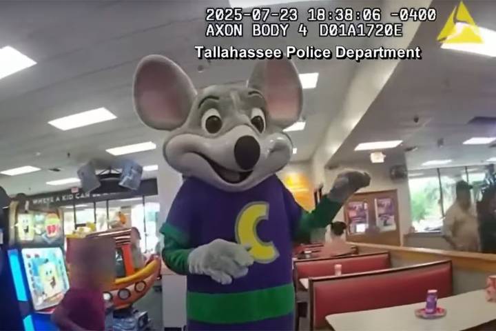 Bodycam Footage Shows Chuck E. Cheese Mascot Placed in Handcuffs