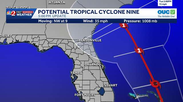 94-L now Potential Tropical Cyclone 9; Florida could see impacts