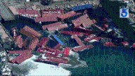 VIDEO: Dozens of cargo containers spill into California port
