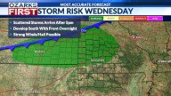 Rain chances peak on Wednesday, a few storms could be severe