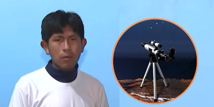 Joven genio en astrofísica ahorraba 1 sol al día para comprar telescopio y delincuentes le terminan robando dinero y laptop