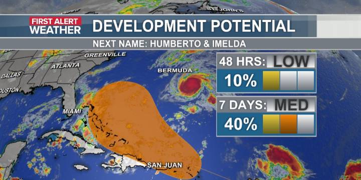 Two areas to watch for tropical development