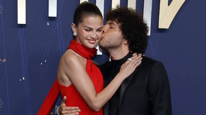 Selena Gomez and Benny Blanco make red carpet debut at Emmys 2025