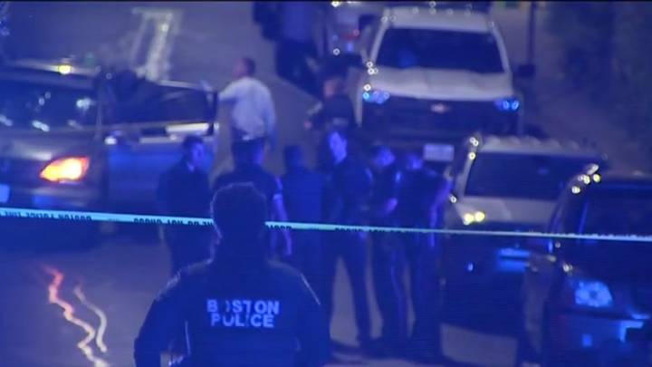 Police investigating scene of car crash in Mattapan