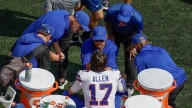 Allen briefly exits Bills' win, hails Trubisky for quick help