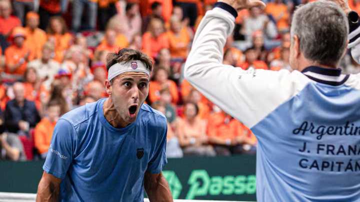 Cerúndolo ganó y Argentina quedó a una victoria de lograr la clasificación en la Copa Davis
