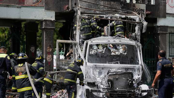 Protesters in Mexico ram gates of military base to protest 43 students who disappeared