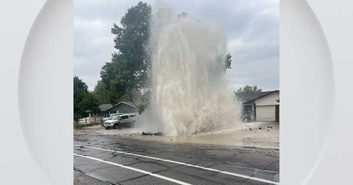 Water main bursts in front of Colorado home, "It does look like a volcano happened here"