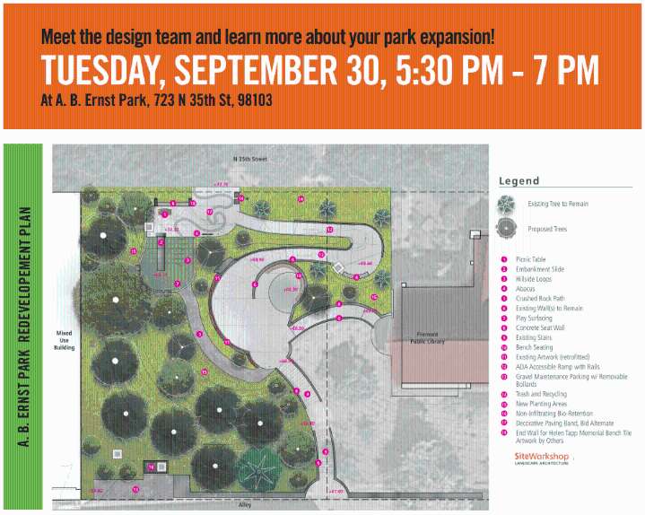 Seattle Parks and Recreation Update for A.B. Ernst Park