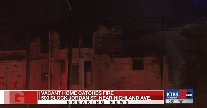 Vacant home goes up in flames early Saturday morning