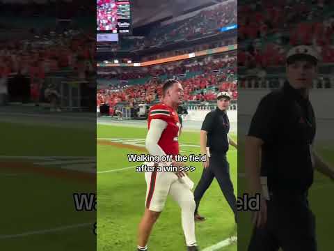 Walking off after a W