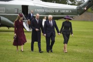The Latest: Trump visits the UK for a state visit