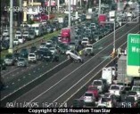 Several lanes of Southwest Freeway blocked after crash in HOV lane at Bellaire Blvd