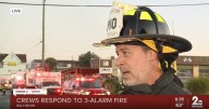 Three alarm fire breaks out Thursday morning in Northwest Baltimore