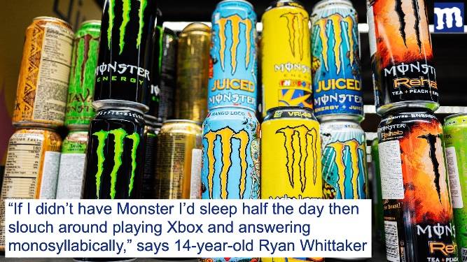 'Without energy drinks, we will lie around on our phones doing f**k all' warn under