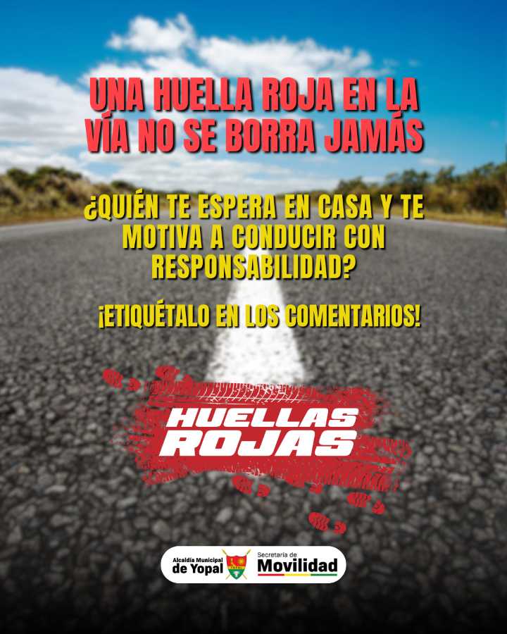 “Huellas Rojas”, un llamado a la conciencia vial en Yopal