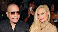 Ice-T's wife Coco Austin suffers wardrobe malfunction in completely see-through nude dress at New York Fashion Week