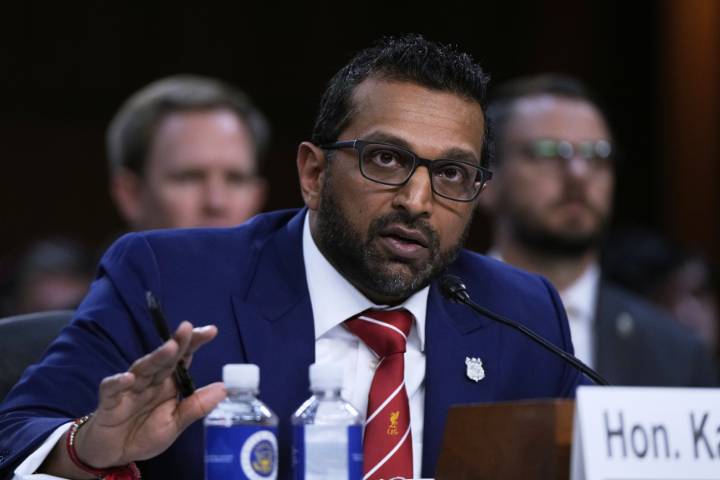 Patel touts his record at hearing amid questions over probe into Kirk killing and FBI upheaval