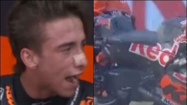 El sorprendente 'cabreo' de Acosta tras su accidente en los libres del GP de Japón