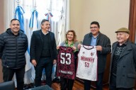 Fuentes recibió a la comisión directiva del Club Jorge Newbery