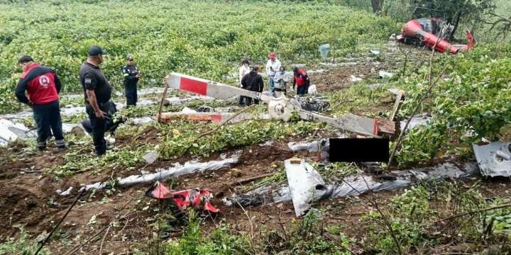 Helicóptero se desploma en el oriente del Edomex; se reportan dos personas muertas