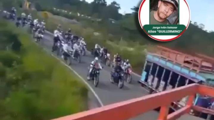 Polémica por caravana en el Nordeste de Antioquia en honor a alias Guillermino, cabecilla abatido por la Policía
