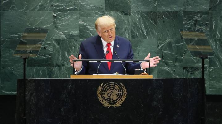 "Greatest con job": Trump pushes climate change denial at UNGA
