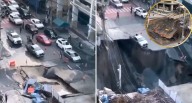 Socavón de 50 metros causa caos en Bangkok frente a hospital 