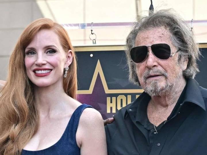 “¿Estoy soñando?”. Jessica Chastain se sumó al Paseo de la Fama de Hollywood y se sorprendió con Al Pacino