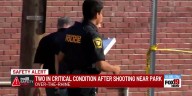 Two in critical condition after shooting near park