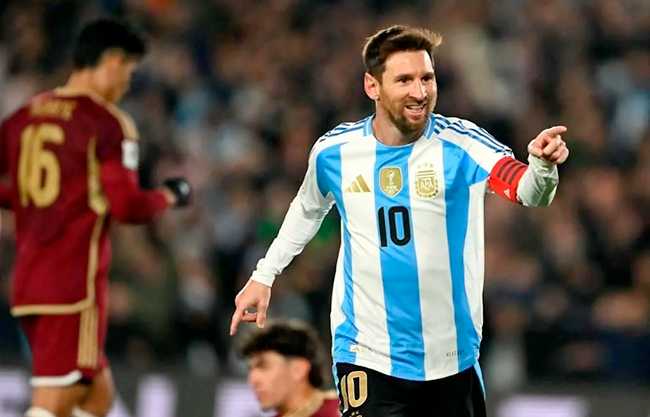Brilla Messi en goleada de Argentina ante Venezuela
