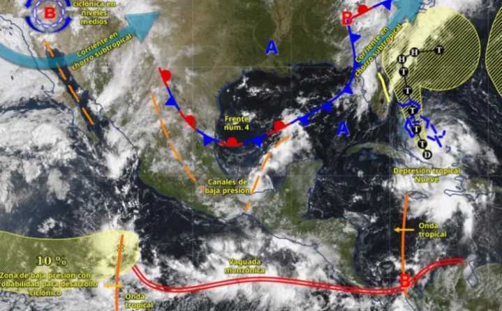 SMN advierte lluvias con descargas eléctricas y granizo en gran parte del país esta semana