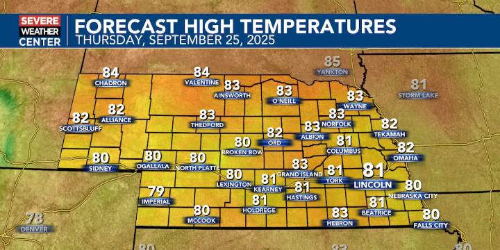 Thursday Forecast: Sunny skies, lower humidity gives us a Top 10/11 Day