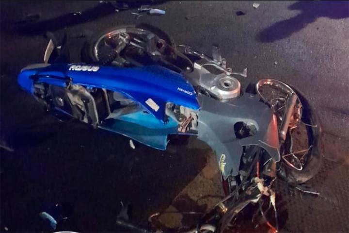 Accidente vial en Diamante: joven motociclista resulta herida en choque