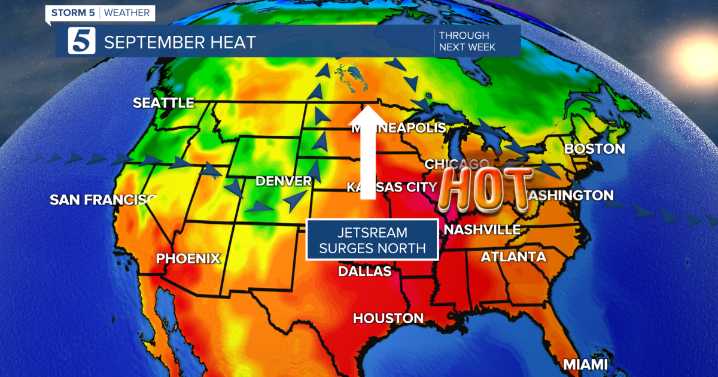 September 13, 2025: Well above average temperatures all weekend