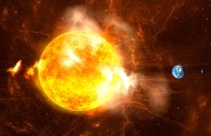 Describen cómo se forman las partículas energéticas que expulsa el Sol