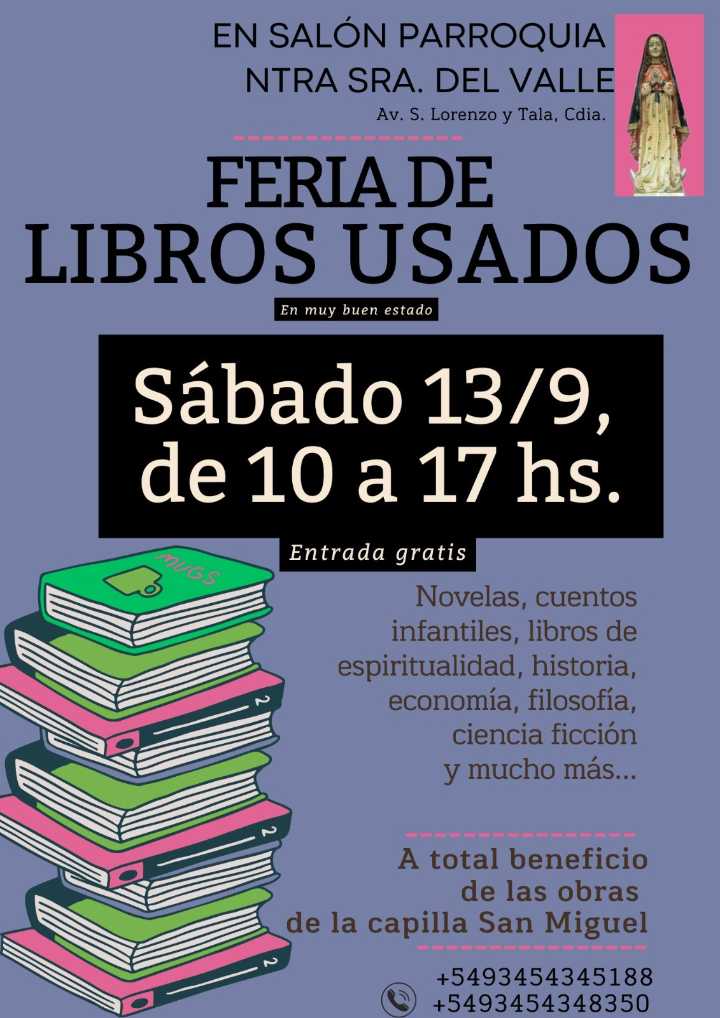 Segunda Feria del Libro Usado en la parroquia Nuestra Señora del Valle