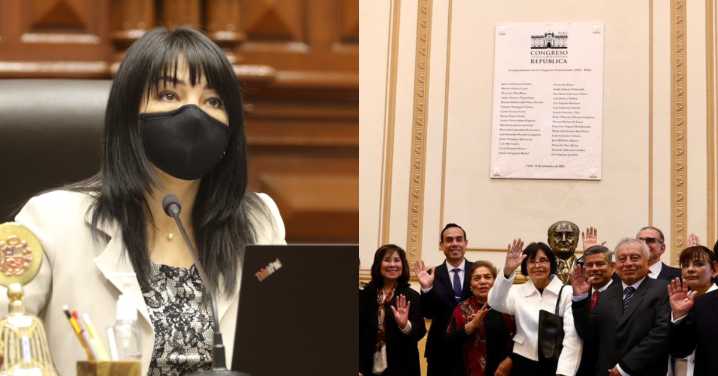 Inauguran placa con nombres de todos los expresidentes del Congreso Unicameral y excluyen a Mirtha Vásquez