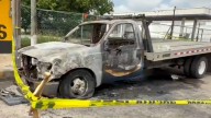 Grúa es Incendiada Presuntamente con Bombas Caseras en Coatzacoalcos al Sur de Veracruz