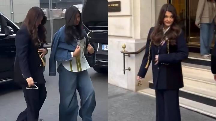 Aishwarya Rai Bachchan Wows In Chic Pantsuit As She Steps Out With Daughter Aaradhya For Paris Fashion Week