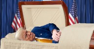 “Could a Dead Man Do THIS?!” Asks Trump Before Lying Down in Coffin Forever