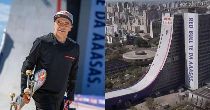 Hito en el skateboarding: Brasileño Sandro Dias batió dos récords Guinness al saltar desde un edificio