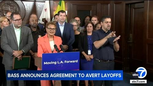 Mayor Bass signs agreement to avert layoffs of LA municipal employees