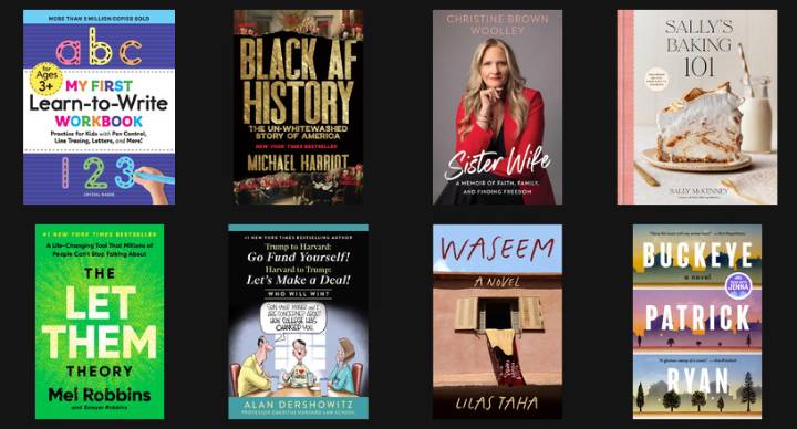 Bestselling books lists: Fiction, nonfiction, children's
