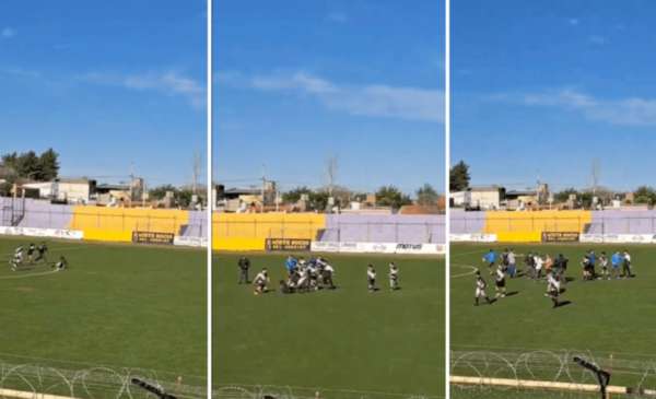 Un partido de fútbol de los Juegos Bonaerenses terminó a los golpes