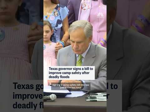Texas Governor signs a bill to improve camp safety after deadly floods