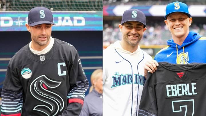Eberle wears new Kraken jersey, fires strike at Mariners game